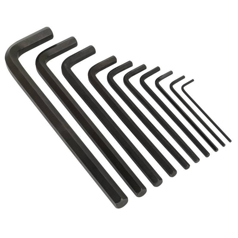 Sealey S0639 10pc Extra-Long Hex Key Set