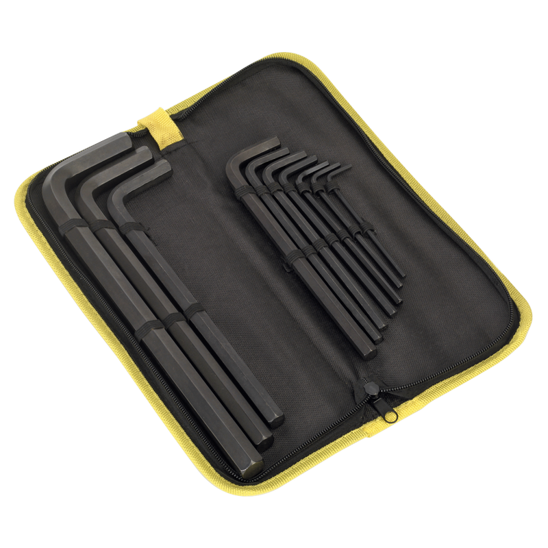 Sealey S0639 10pc Extra-Long Hex Key Set