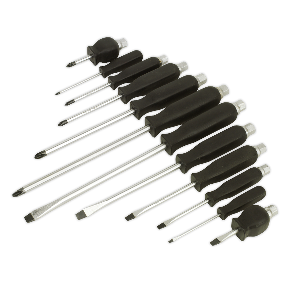 Sealey S0641 12pc Hammer-Thru Screwdriver Set