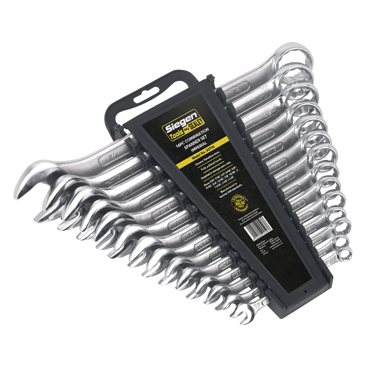 Sealey S0714 14pc Combination Spanner Set - Imperial