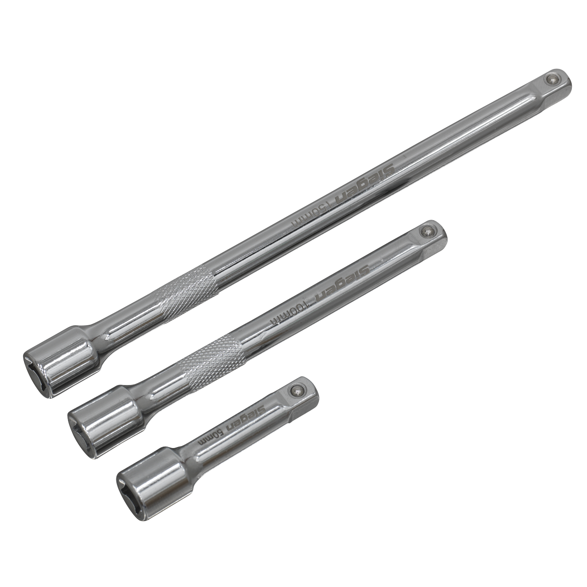 Sealey S0718 3pc 1/4"Sq Drive Extension Bar Set