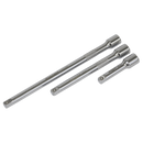 Sealey S0718 3pc 1/4"Sq Drive Extension Bar Set