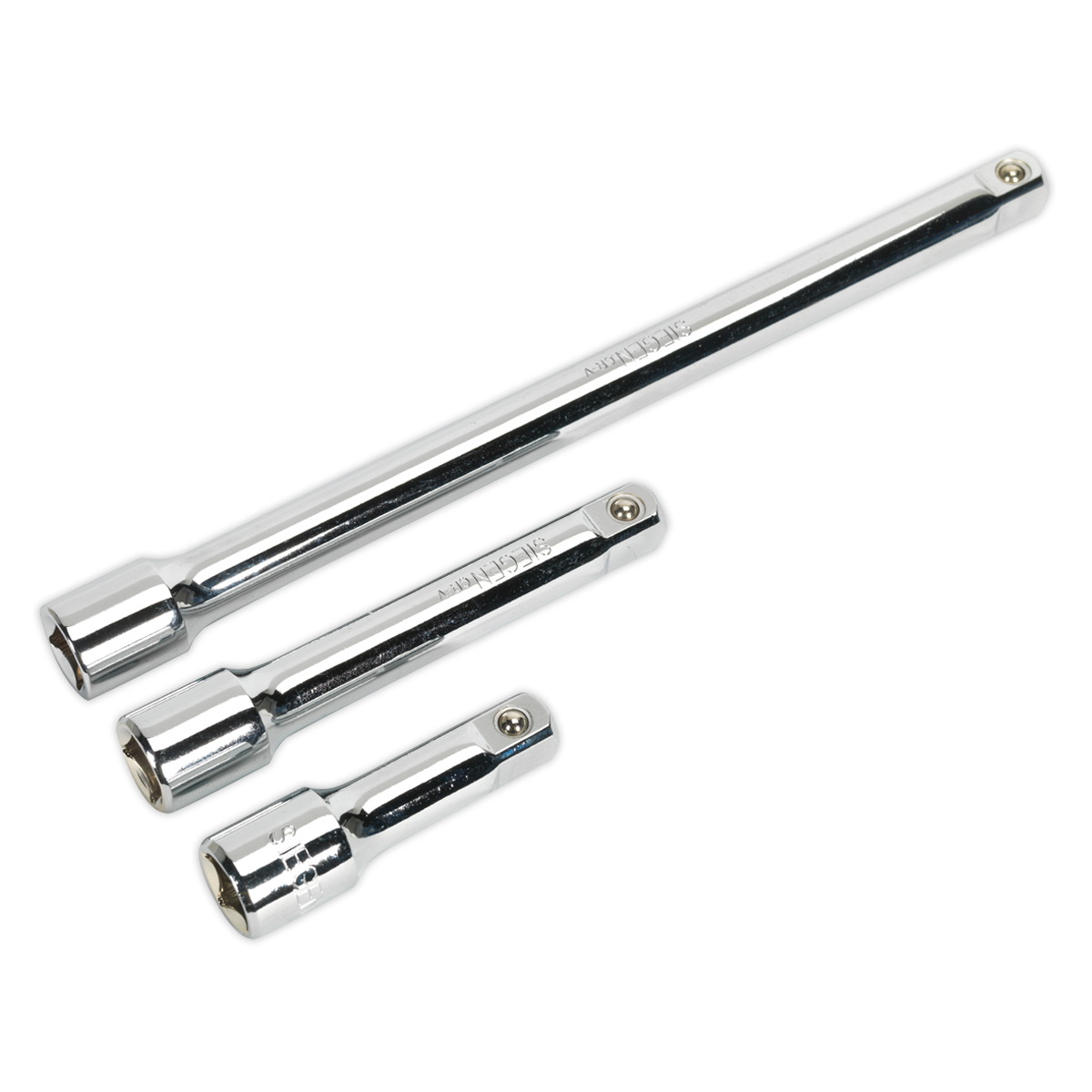 Sealey S0720 3pc 1/2"Sq Drive Extension Bar Set