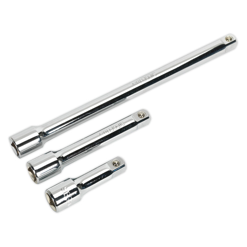 Sealey S0720 3pc 1/2"Sq Drive Extension Bar Set