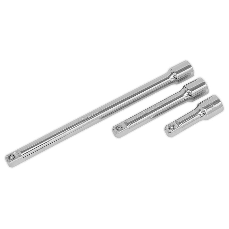 Sealey S0720 3pc 1/2"Sq Drive Extension Bar Set