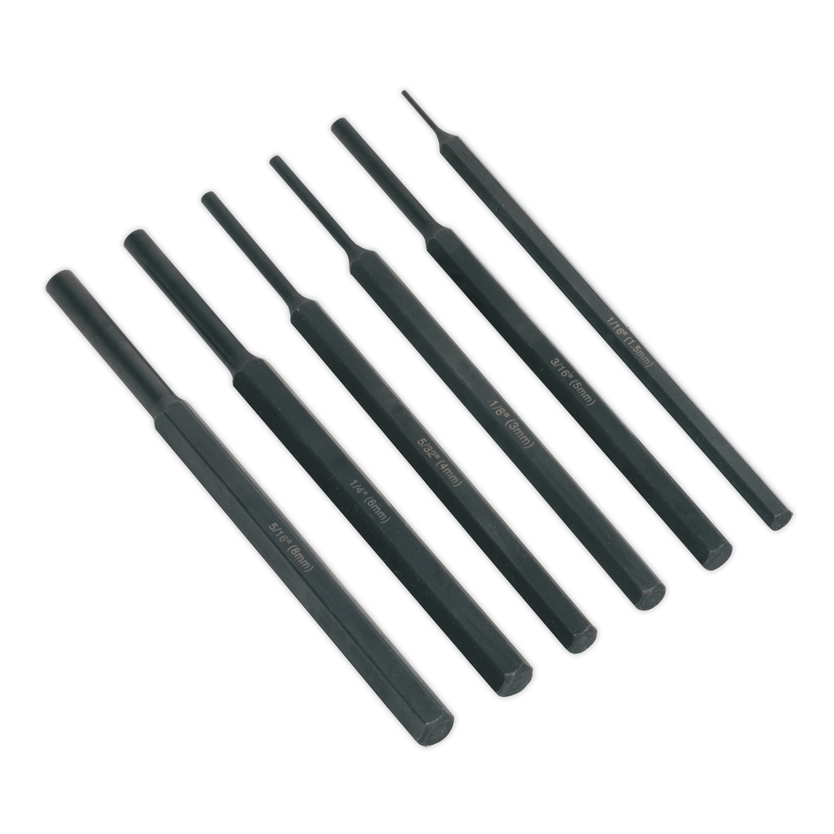 Sealey S0800 6pc Parallel Pin Punch Set