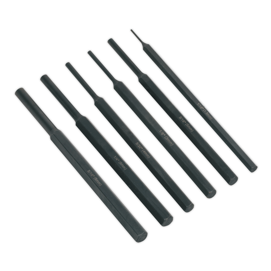 Sealey S0800 6pc Parallel Pin Punch Set