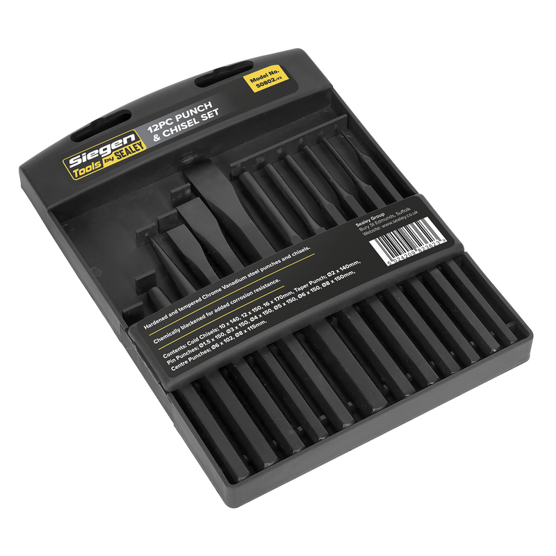 Sealey S0802 12pc Punch & Chisel Set