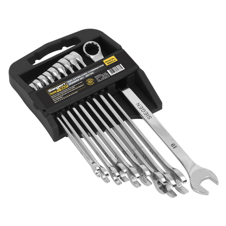 Sealey S0832 10pc Extra-Long Combination Spanner Set