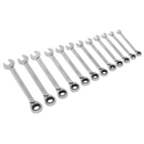 Sealey S0840 12pc Reversible Combination Ratchet Spanner Set