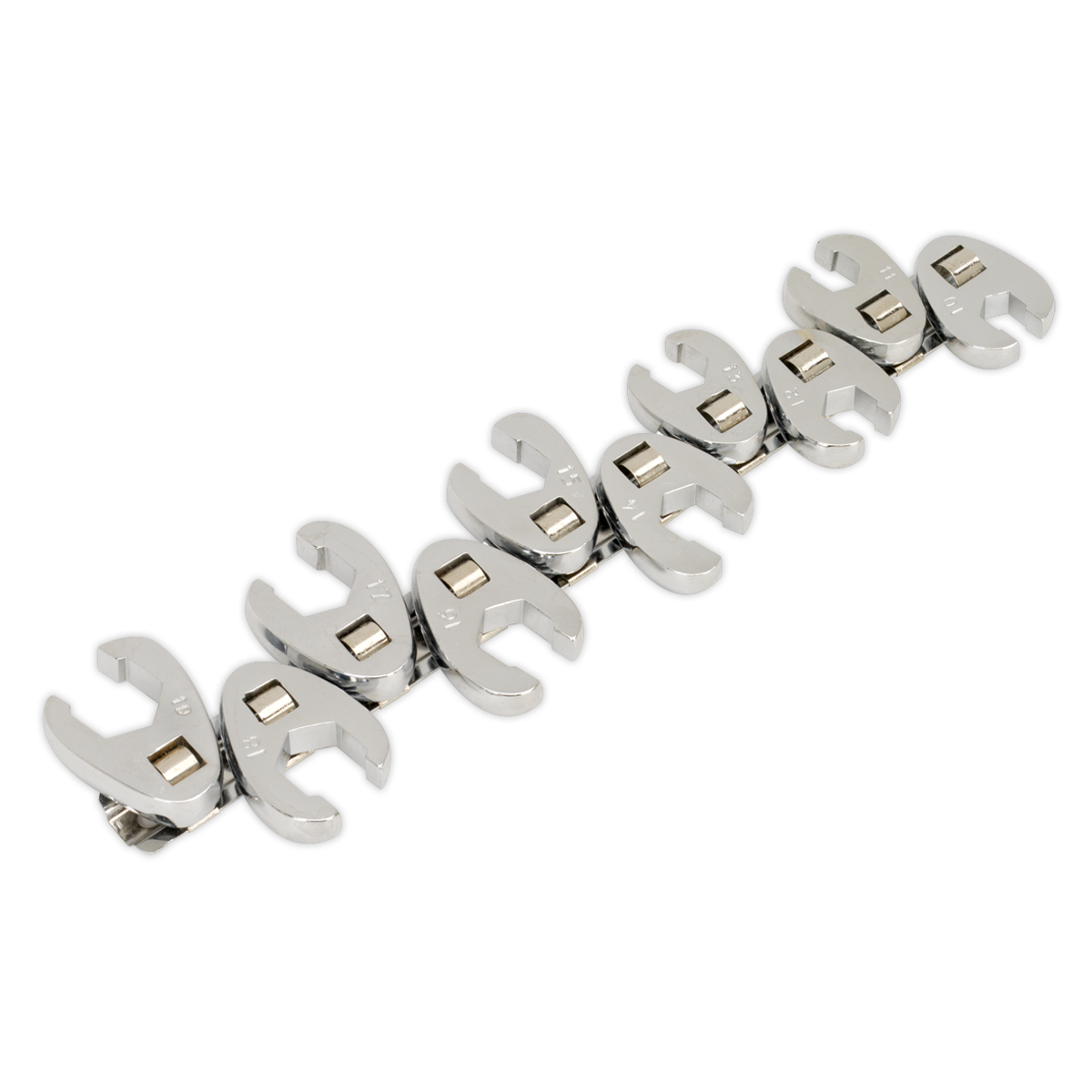 Sealey S0845 10pc 3/8"Sq Drive Flare Nut Crow's Foot Spanner Set