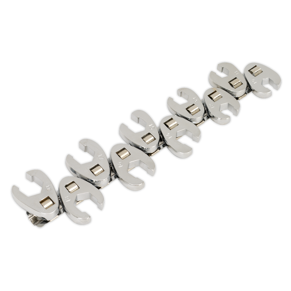 Sealey S0845 10pc 3/8"Sq Drive Flare Nut Crow's Foot Spanner Set