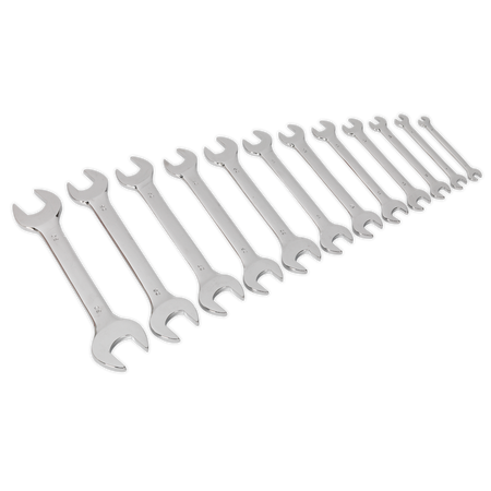 Sealey S0849 12pc Double Open-End Spanner Set