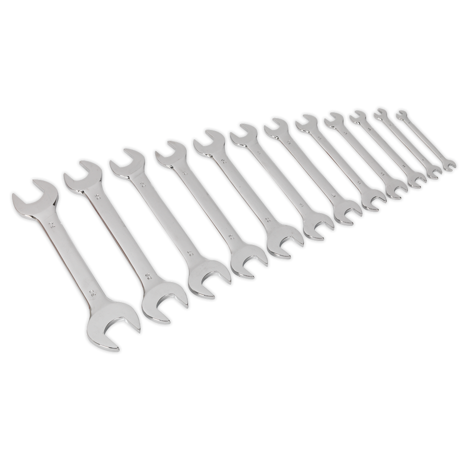 Sealey S0849 12pc Double Open-End Spanner Set
