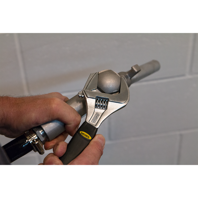 Sealey S0854 200mm Extra-Wide Jaw Capacity Adjustable Wrench
