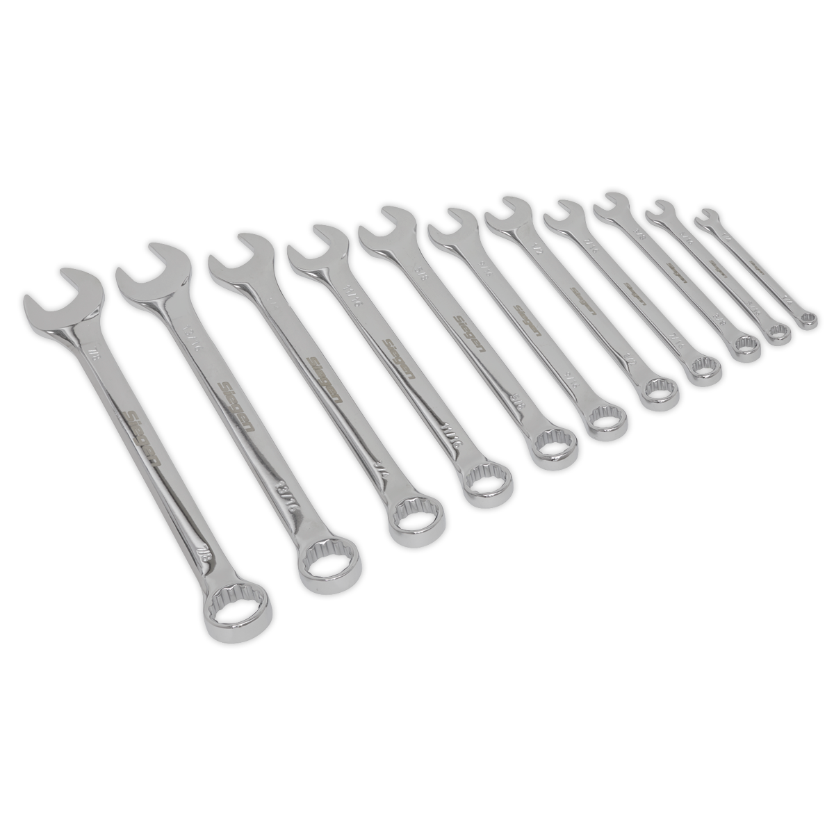 Sealey S0857 11pc Combination Spanner Set - Imperial