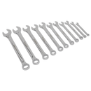 Sealey S0857 11pc Combination Spanner Set - Imperial