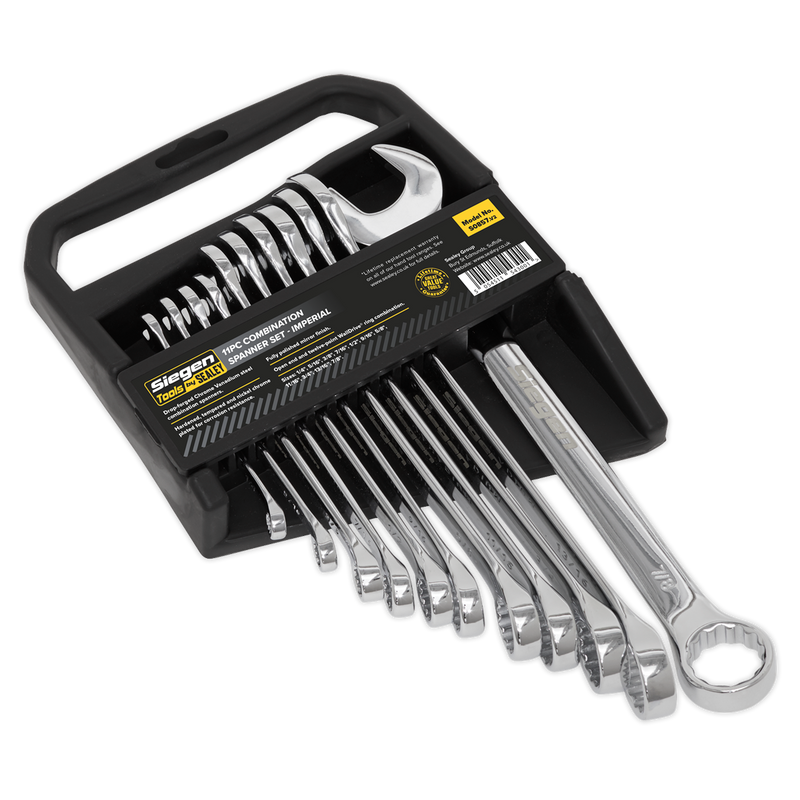 Sealey S0857 11pc Combination Spanner Set - Imperial