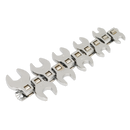 Sealey S0866 10pc 3/8"Sq Drive Open-End Crow's Foot Spanner Set