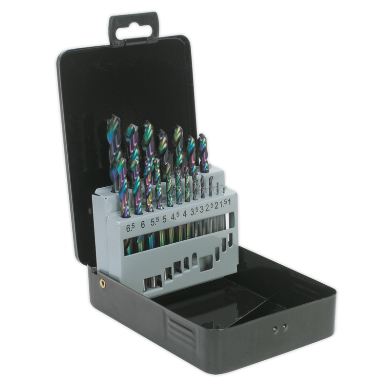 Sealey S0868 19pc HSS Edge Ground Drill Bit Set