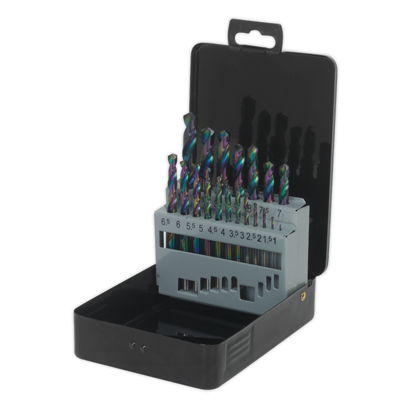 Sealey S0868 19pc HSS Edge Ground Drill Bit Set