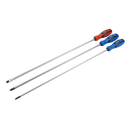 Sealey S0895 3pc Extra-Long Screwdriver Set
