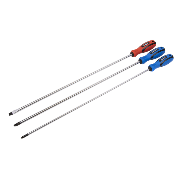 Sealey S0895 3pc Extra-Long Screwdriver Set