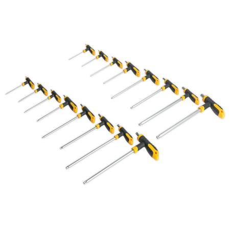 Sealey S0916 16pc T-Handle TRX-Star* & Hex Key Set