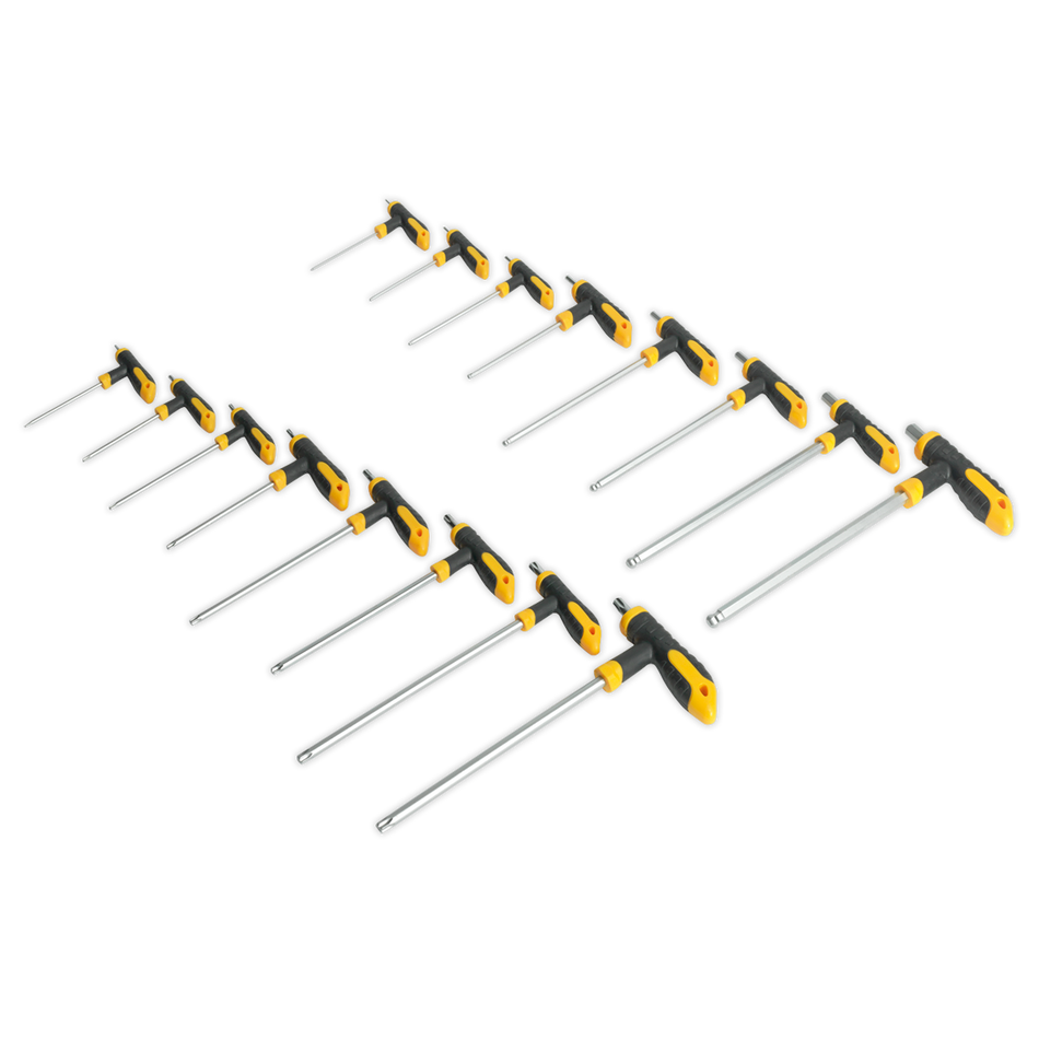 Sealey S0916 16pc T-Handle TRX-Star* & Hex Key Set