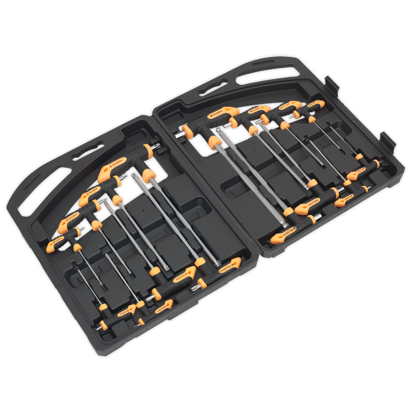 Sealey S0916 16pc T-Handle TRX-Star* & Hex Key Set