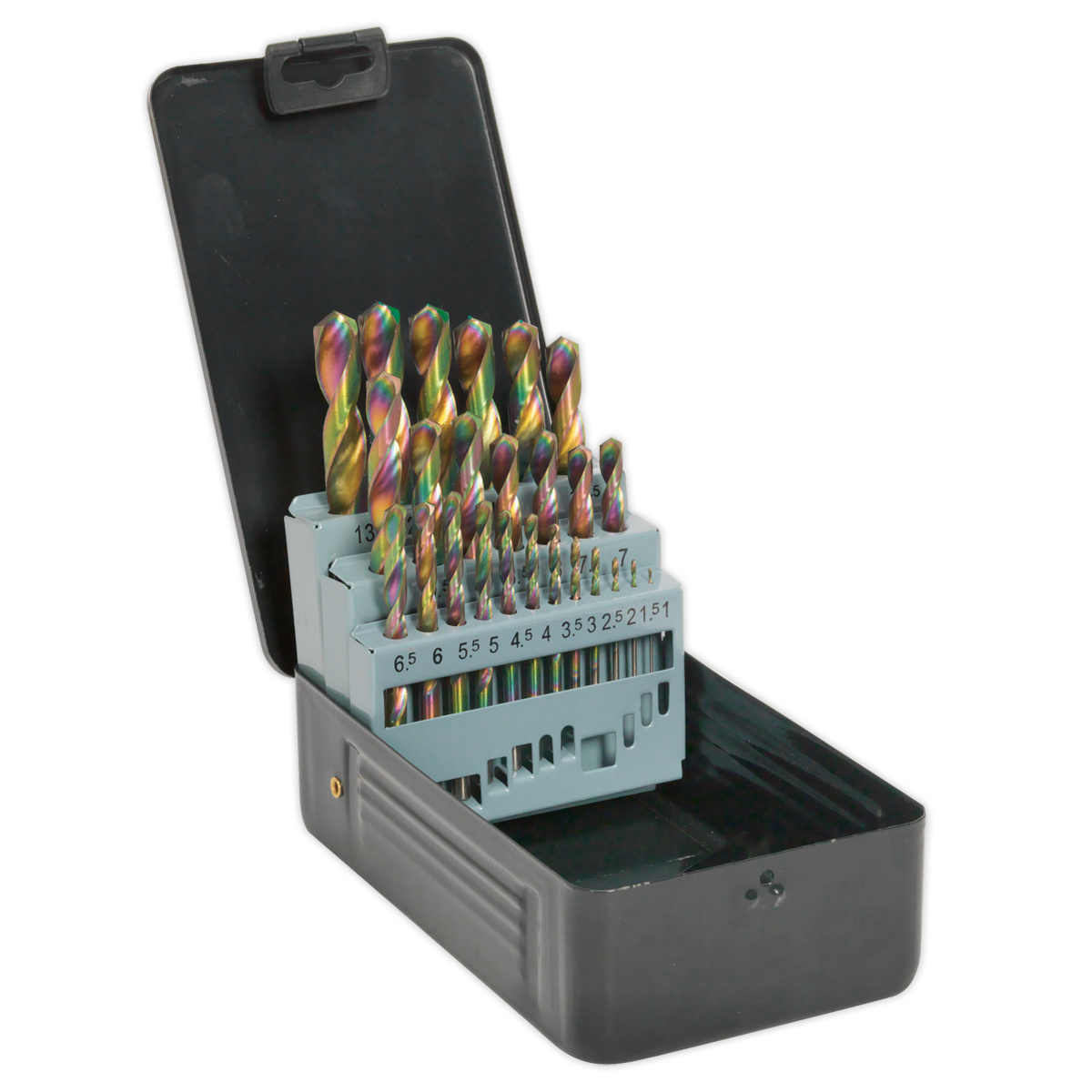Sealey S0938 25pc HSS Edge Ground Drill Bit Set - DIN 338
