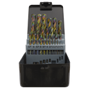 Sealey S0938 25pc HSS Edge Ground Drill Bit Set - DIN 338