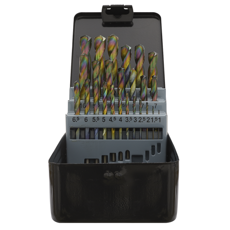 Sealey S0938 25pc HSS Edge Ground Drill Bit Set - DIN 338