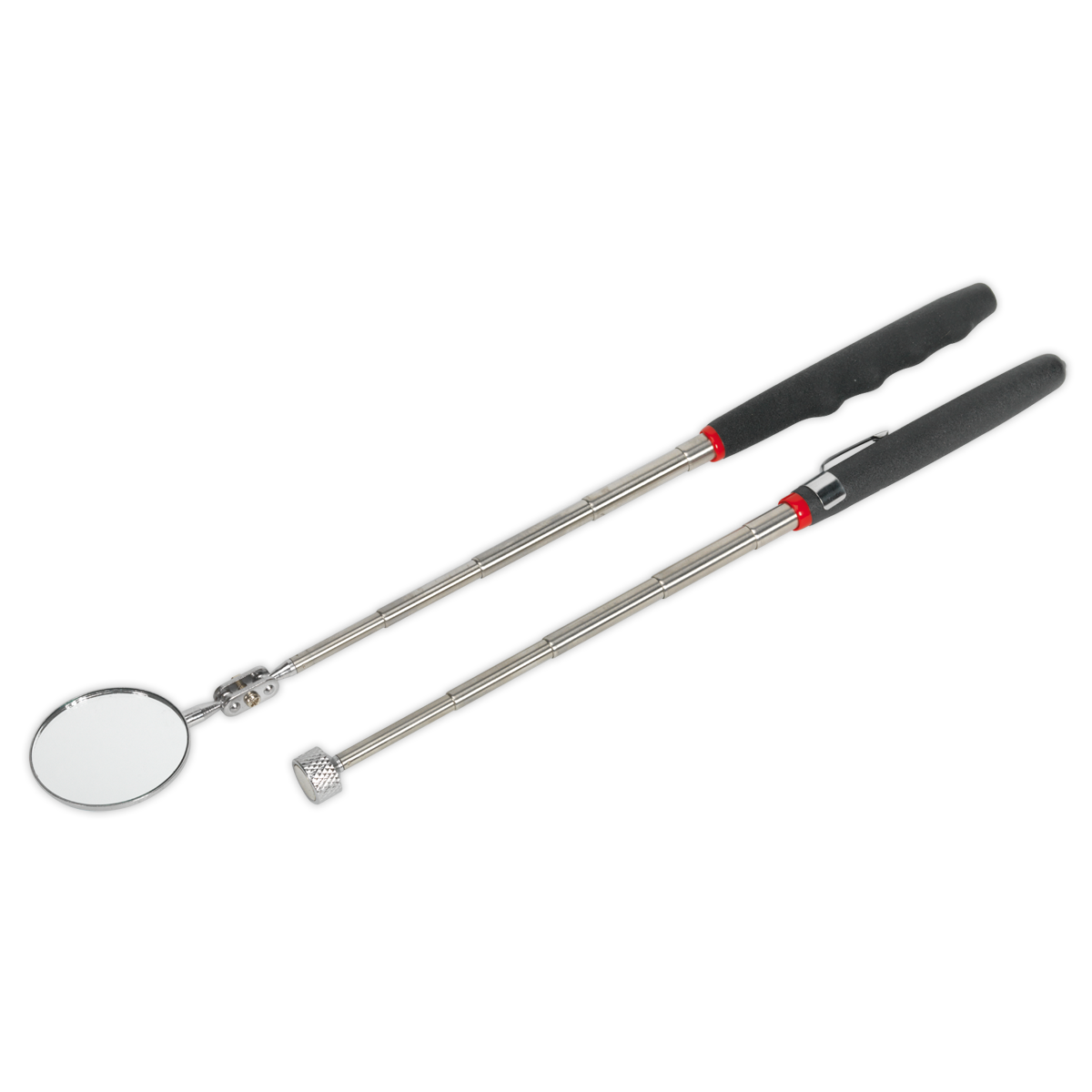 Sealey S0940 2pc Telescopic Magnetic Pick-Up Tool & Inspection Mirror Set