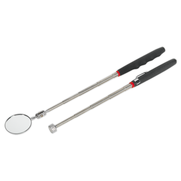 Sealey S0940 2pc Telescopic Magnetic Pick-Up Tool & Inspection Mirror Set