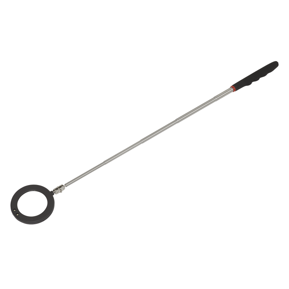 Sealey S0947 75mm Telescopic Inspection Mirror with LED Light