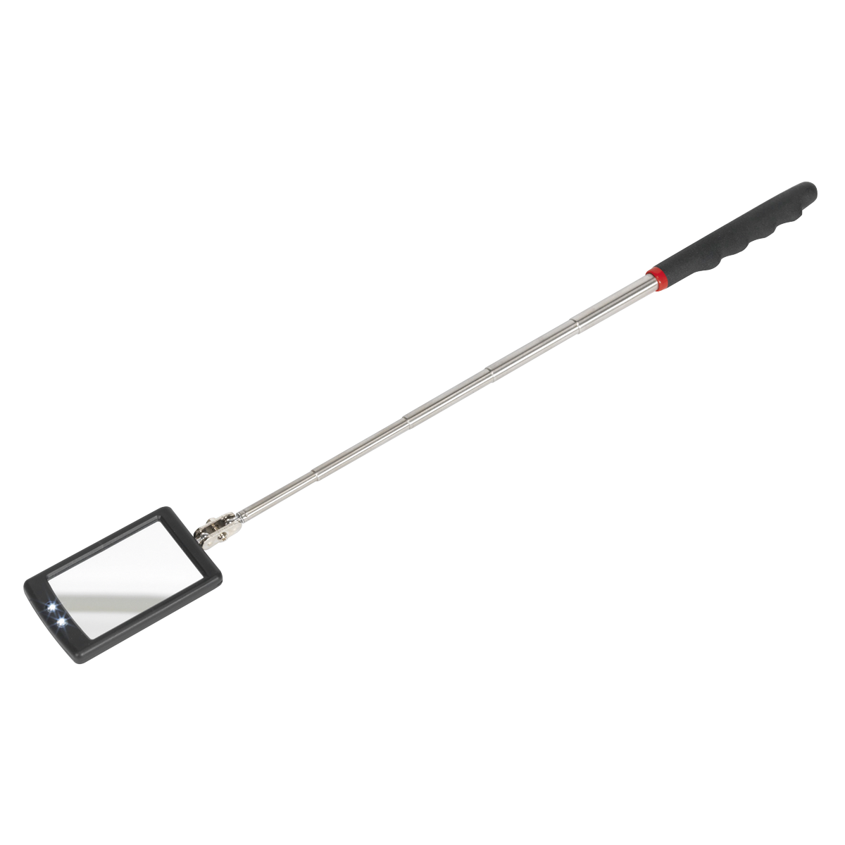 Sealey S0948 52 x 83mm Telescopic Inspection Mirror with 2 LED Lights