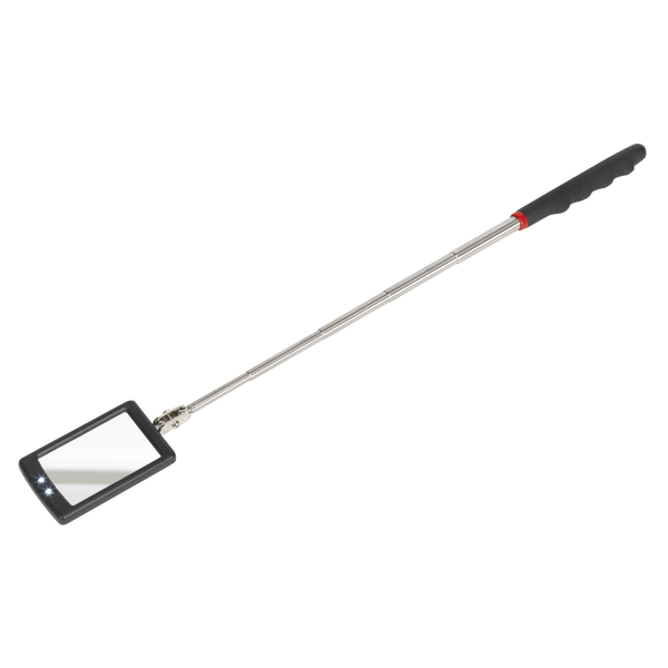 Sealey S0948 52 x 83mm Telescopic Inspection Mirror with 2 LED Lights