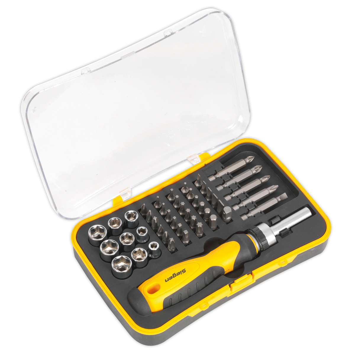 Sealey S0979 45pc Ratchet Screwdriver Socket & Bit Set