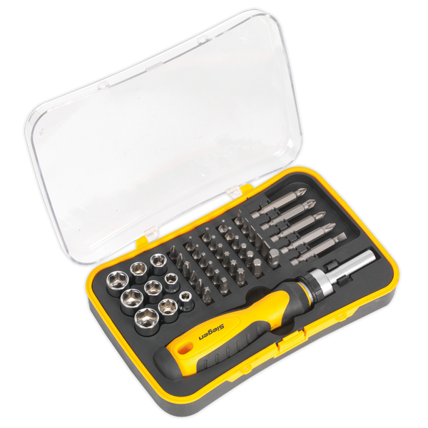 Sealey S0979 45pc Ratchet Screwdriver Socket & Bit Set