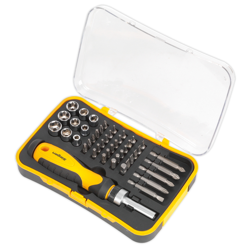 Sealey S0979 45pc Ratchet Screwdriver Socket & Bit Set