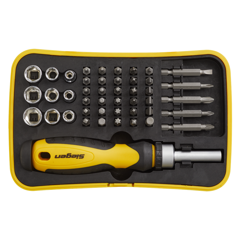 Sealey S0979 45pc Ratchet Screwdriver Socket & Bit Set