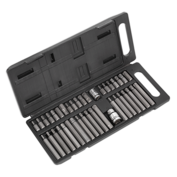 Sealey S0982 40pc 3/8" & 1/2"Sq Drive TRX-Star*/Hex/Spline Bit Set