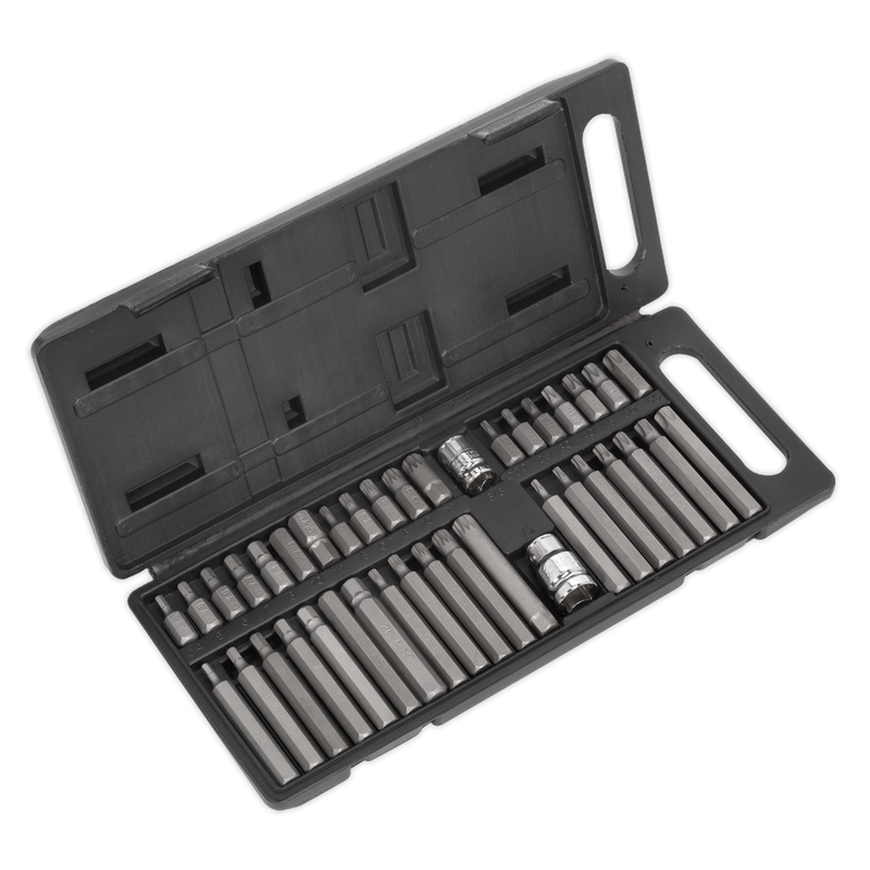 Sealey S0982 40pc 3/8" & 1/2"Sq Drive TRX-Star*/Hex/Spline Bit Set