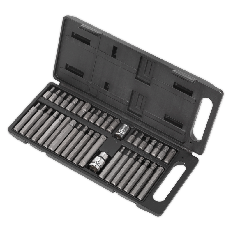 Sealey S0982 40pc 3/8" & 1/2"Sq Drive TRX-Star*/Hex/Spline Bit Set
