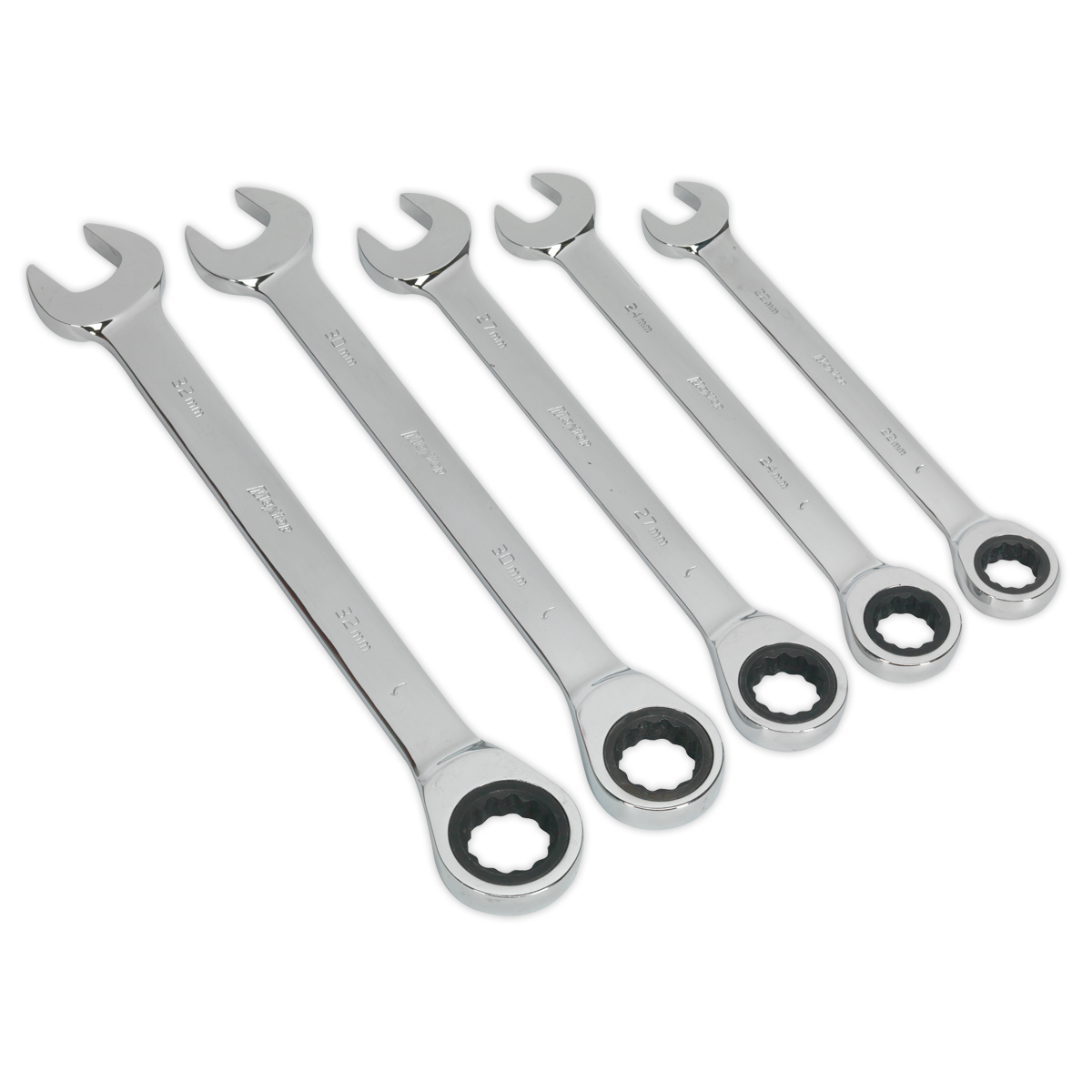 Sealey S0985 5pc Combination Ratchet Spanner Set