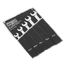 Sealey S0985 5pc Combination Ratchet Spanner Set