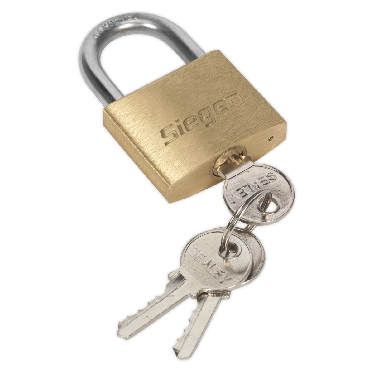 Sealey S0987 40mm Brass Body Padlock with Brass Cylinder