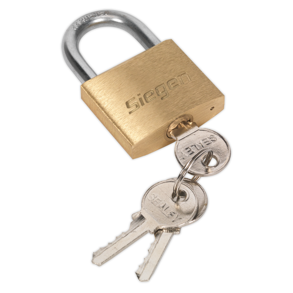 Sealey S0987 40mm Brass Body Padlock with Brass Cylinder