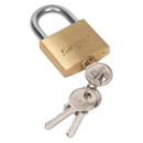 Sealey S0987 40mm Brass Body Padlock with Brass Cylinder